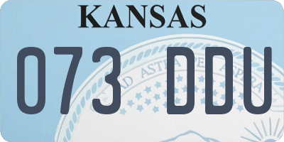 KS license plate 073DDU