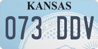 KS license plate 073DDV
