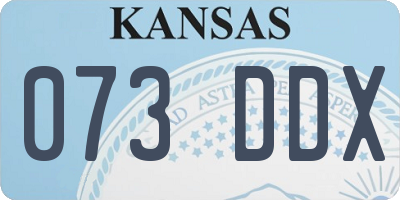 KS license plate 073DDX