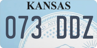 KS license plate 073DDZ