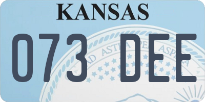 KS license plate 073DEE