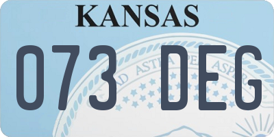 KS license plate 073DEG