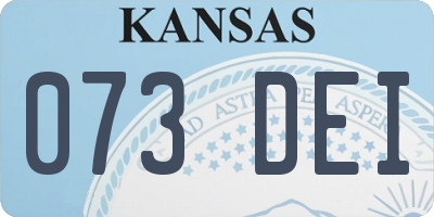 KS license plate 073DEI
