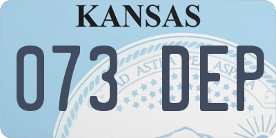 KS license plate 073DEP
