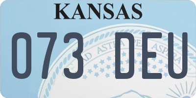 KS license plate 073DEU