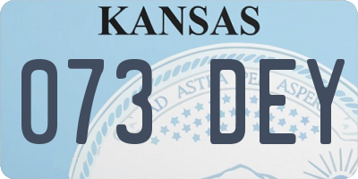 KS license plate 073DEY