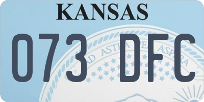 KS license plate 073DFC