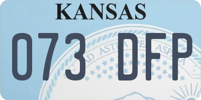 KS license plate 073DFP