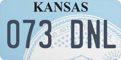 KS license plate 073DNL