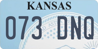 KS license plate 073DNQ