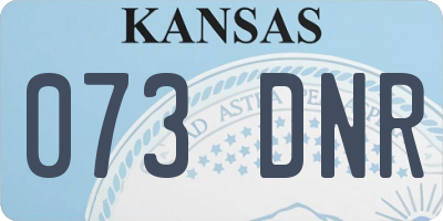 KS license plate 073DNR