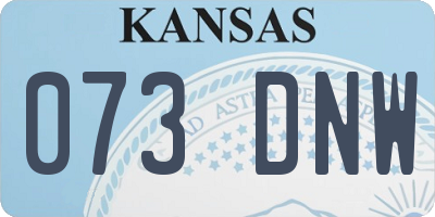 KS license plate 073DNW