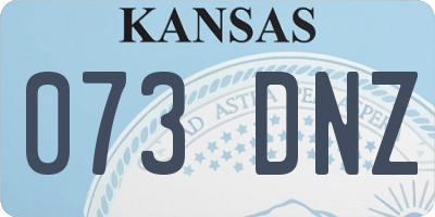 KS license plate 073DNZ