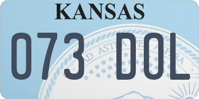 KS license plate 073DOL