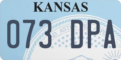 KS license plate 073DPA