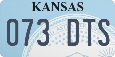 KS license plate 073DTS