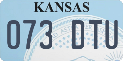 KS license plate 073DTU