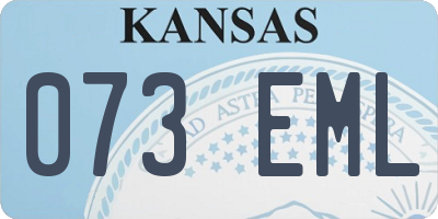 KS license plate 073EML