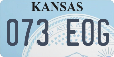 KS license plate 073EOG