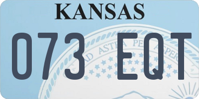 KS license plate 073EQT