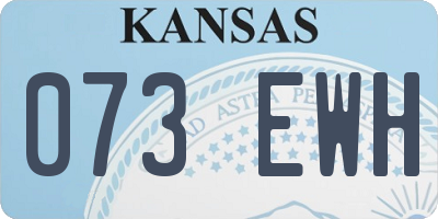 KS license plate 073EWH