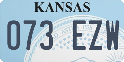 KS license plate 073EZW