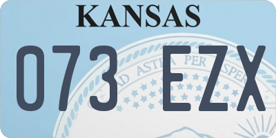 KS license plate 073EZX