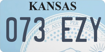 KS license plate 073EZY