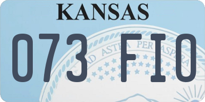 KS license plate 073FIO