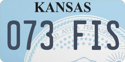 KS license plate 073FIS