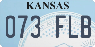 KS license plate 073FLB