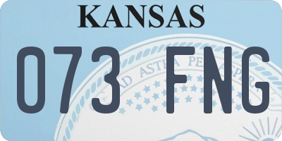 KS license plate 073FNG