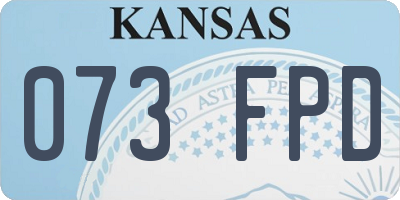 KS license plate 073FPD