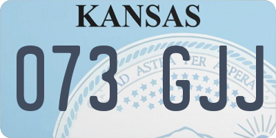 KS license plate 073GJJ