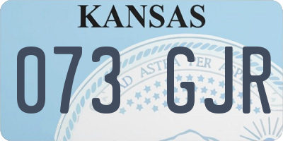 KS license plate 073GJR