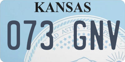 KS license plate 073GNV