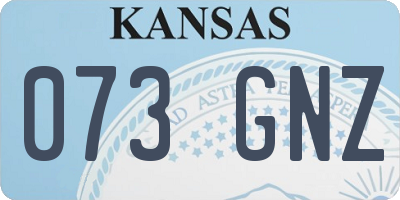 KS license plate 073GNZ