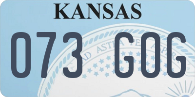 KS license plate 073GOG