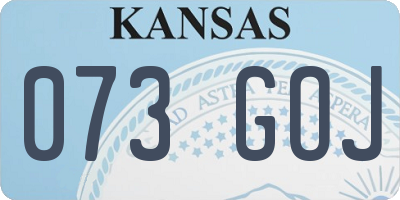 KS license plate 073GOJ