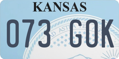 KS license plate 073GOK