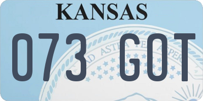 KS license plate 073GOT