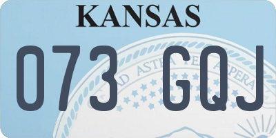 KS license plate 073GQJ