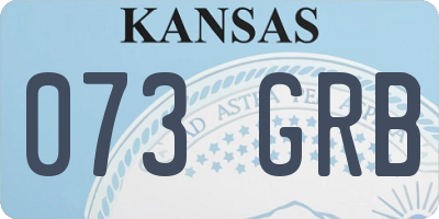KS license plate 073GRB