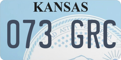 KS license plate 073GRC