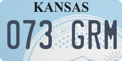 KS license plate 073GRM