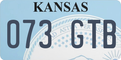 KS license plate 073GTB
