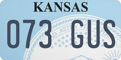 KS license plate 073GUS