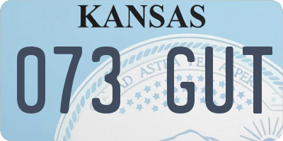 KS license plate 073GUT