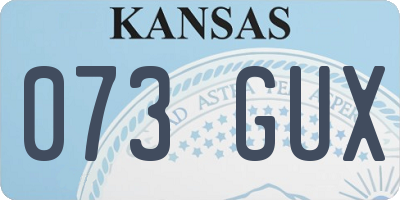 KS license plate 073GUX