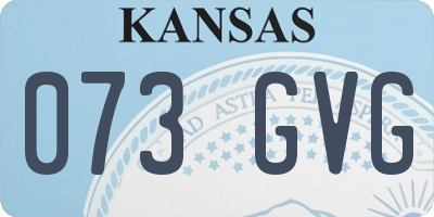 KS license plate 073GVG